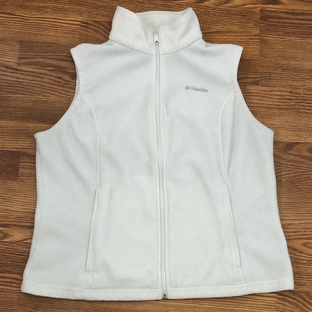 Columbia Cream Fleece Full-Zip Vest size XL